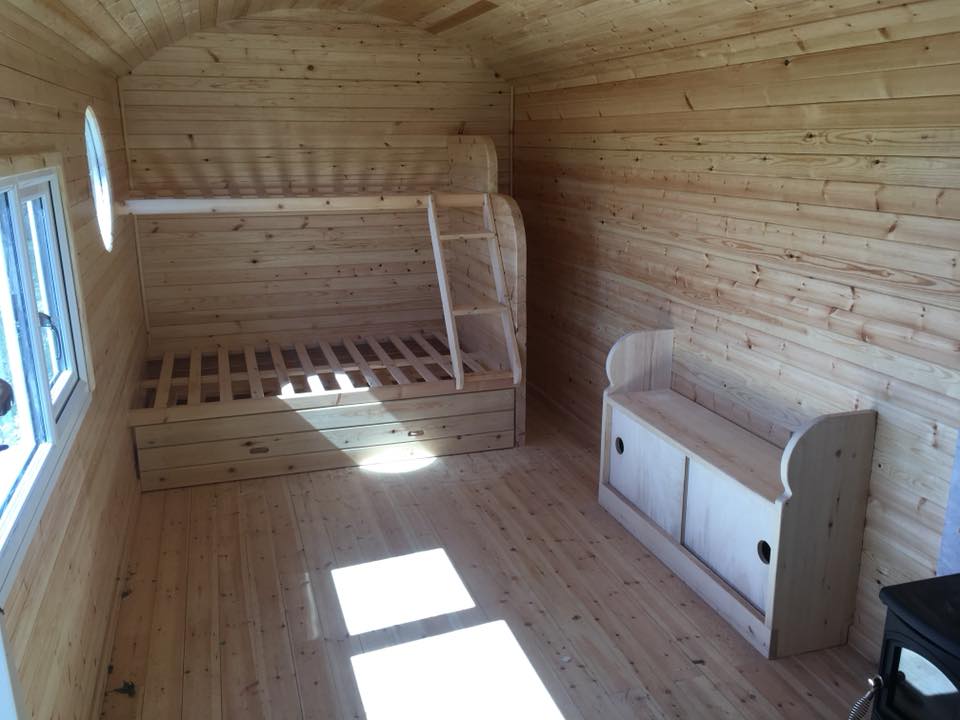 Custom Built Shepherd Hut Interior